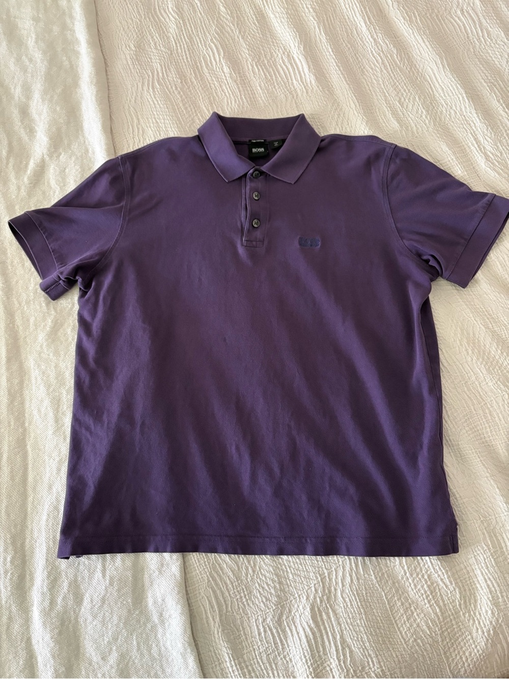 Hugo Boss Purple Polo Shirt with Subtle Logo